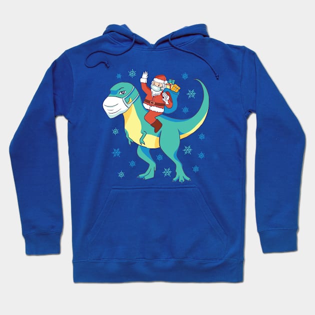 Santa Dinosaur Hoodie by Safdesignx